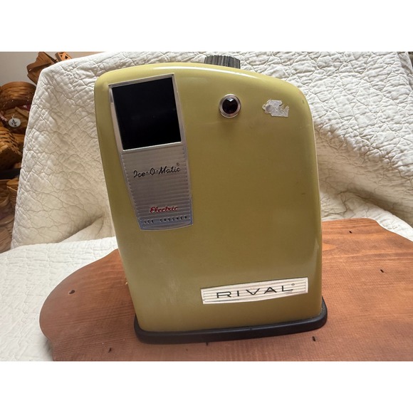 Rival Other - Vintage Rival Ice-O-Matic Electric Ice Crusher Harvest Gold Mid Century Modern